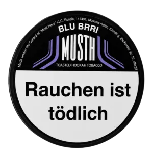 Must H BLU BRRI 125g Shisha Tabak Packung Verpackung Premium