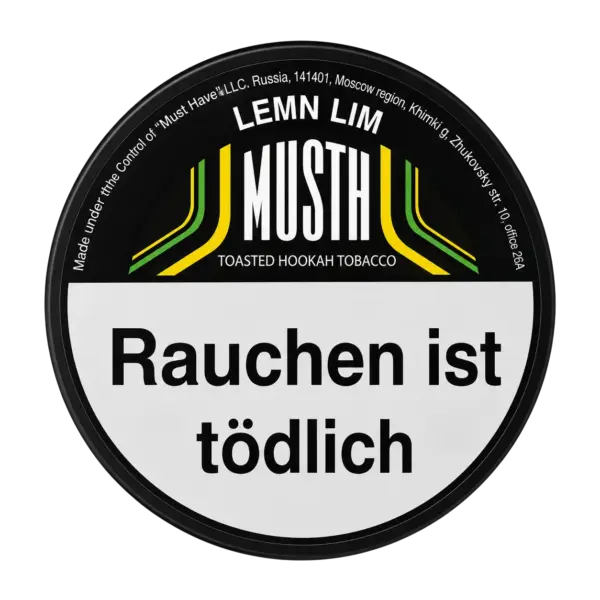 Must H LEMN-LIM 125g Shisha Tabak Packung Verpackung Premium