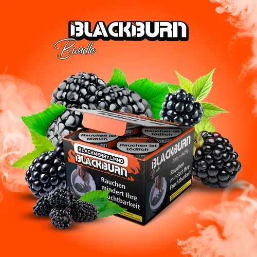 BLACKBURN Bundle BLACKMERRY LMND 8x25g Shisha Tabak Brombeer-Limonade Geschmack