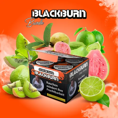 BLACKBURN Bundle GIVE ME GUAVA 8x25g Shisha Tabak Kiwi-Limette-Guava Geschmack