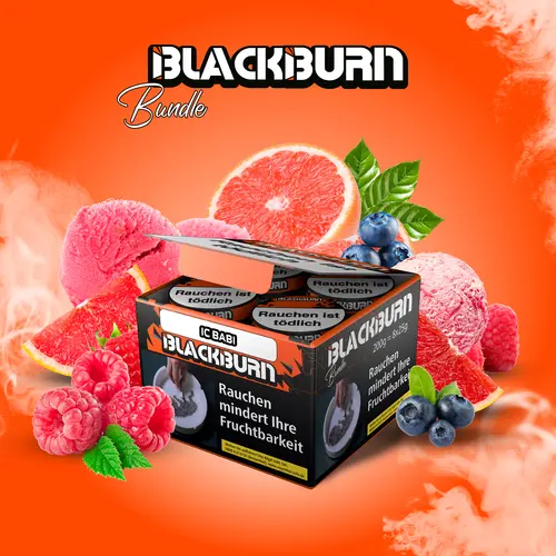 BLACKBURN Bundle IC BABI FEAT GUF 8x25g Shisha Tabak Beeren-Sorbet mit Grapefruit Geschmack