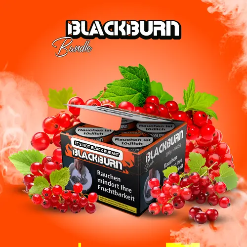 BLACKBURN Bundle IT´S NOT BLACK KURANT 8x25g Shisha Tabak Rote Johannisbeere Geschmack