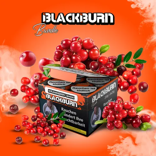 BLACKBURN Bundle KRANMERRY SHOK 8x25g Shisha Tabak Saure Cranberry Geschmack