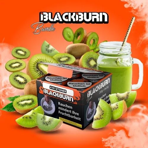 BLACKBURN Bundle KWI STONER KMTM 8x25g Shisha Tabak Kiwi-Smoothie Geschmack