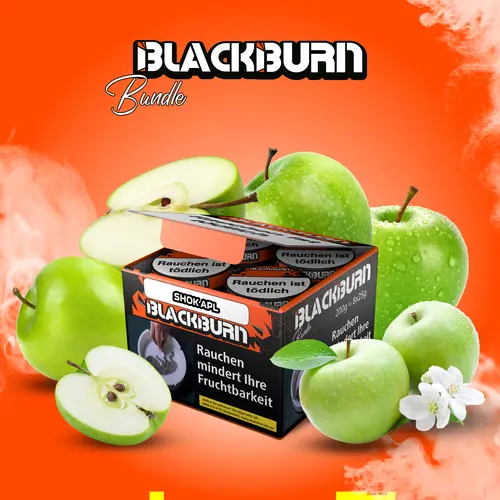 BLACKBURN Bundle SHOK APL 8x25g Shisha Tabak Saurer Grüner Apfel Geschmack