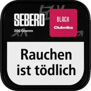Sebero Black Clubnika 200g Shisha Tabak Verpackung