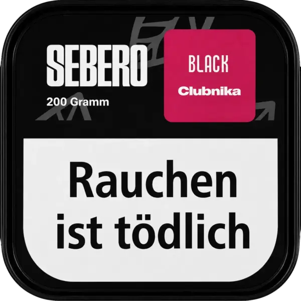 Sebero Black Clubnika 200g Shisha Tabak Verpackung