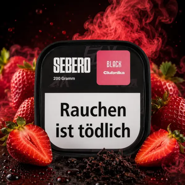 Sebero Black Clubnika 200g Shisha Tabak Erdbeere Geschmack