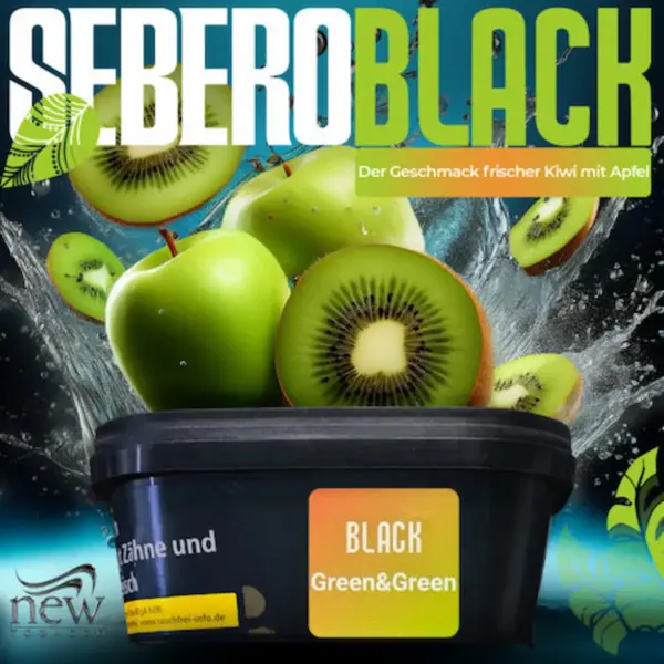 Sebero Black Green & Green 200g Shisha Tabak Apfel Kiwi Geschmack