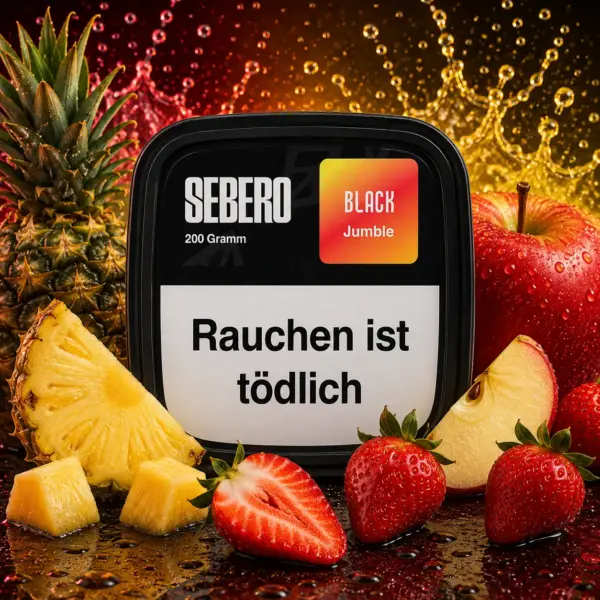 Sebero Black Jumble 200g Shisha Tabak Ananas Apfel Erdbeere Geschmack