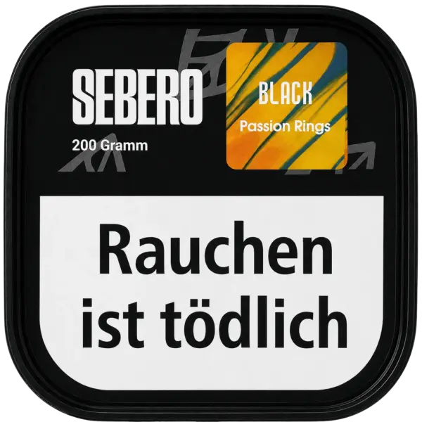 Sebero Black Passion Rings 200g Shisha Tabak Verpackung