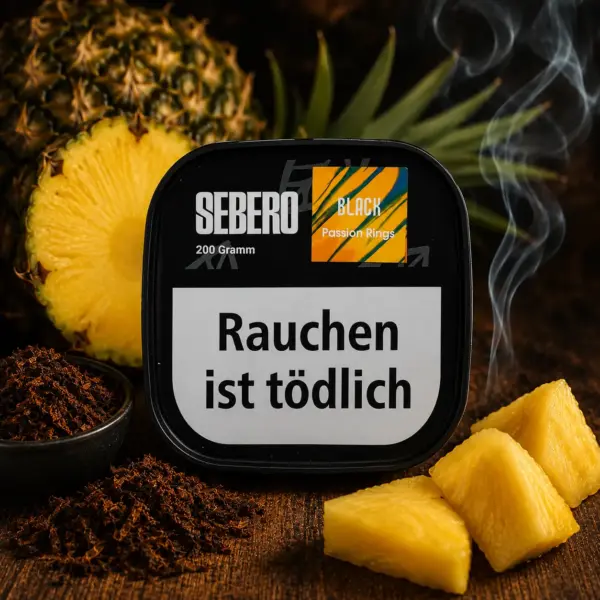 Sebero Black Passion Rings 200g Shisha Tabak Ananas Geschmack