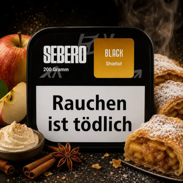 Sebero Black Sharlot 200g Shisha Tabak Apfelstrudel Geschmack
