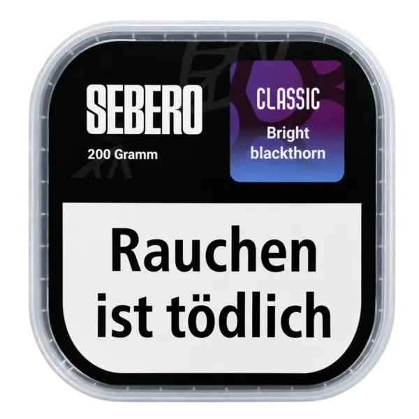 Sebero Classic Bright Blackthorn 200g Shisha Tabak Verpackung