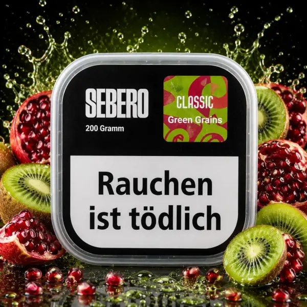 ebero Classic Green Grains 200g Shisha Tabak Kiwi Granatapfel Geschmack