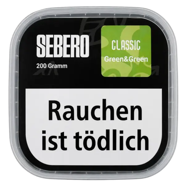 Sebero Classic Green & Green 200g Shisha Tabak Verpackung
