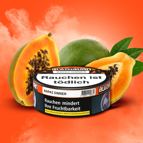 BLACKBURN BAPAI DNNER KMTM 100g Shisha Tabak Papaya Geschmack