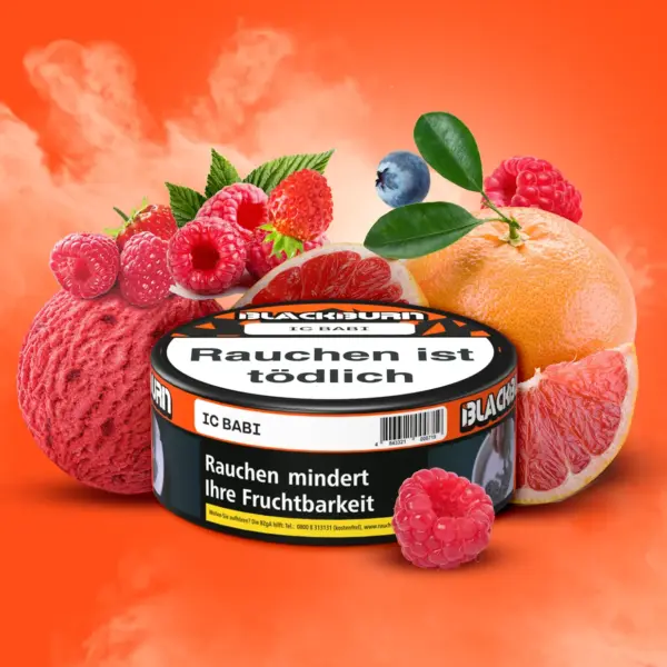 BLACKBURN IC BABI FEAT GUF 100g Shisha Tabak Beeren-Sorbet mit Grapefruit Geschmack