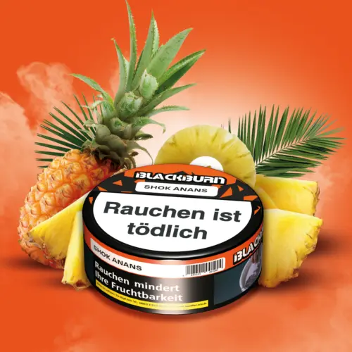 BLACKBURN SHOK ANANS 100g Shisha Tabak Saure Ananas Geschmack