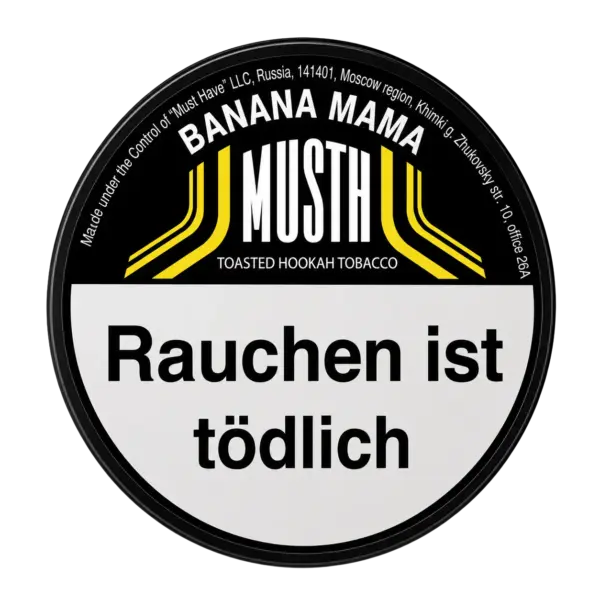 Must H BANAMA MAMA 125g Shisha Tabak Packung Verpackung Premium