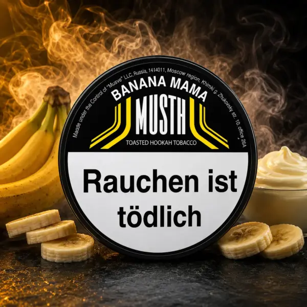 Must H BANAMA MAMA 125g Shisha Tabak Vollreife Banane mit cremiger Note Geschmack