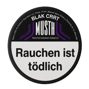 Must H BLACK CRRT 125g Shisha Tabak Packung Verpackung Premium