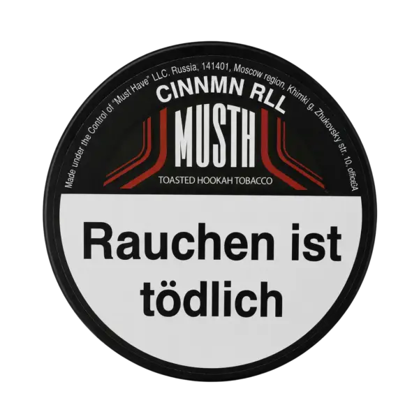 Must H CINNMN RLL 125g Shisha Tabak Packung Verpackung Premium