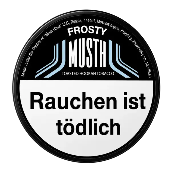 Must H FROSTY 125g Shisha Tabak Packung Verpackung Premium