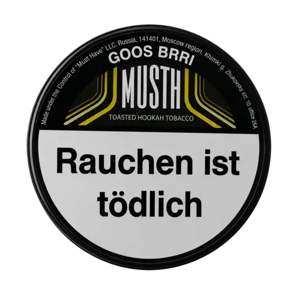 Must H GOOS BRRI 125g Shisha Tabak Packung Verpackung Premium