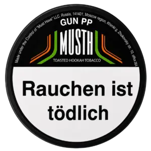 Must H GUNPP 125g Shisha Tabak Packung Verpackung Premium