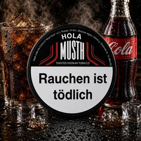 Must H HOLA 125g Shisha Tabak Unverwechselbarer Cola-Geschmack