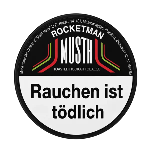 Must H ROCKETMAN 125g Shisha Tabak Packung Verpackung Premium