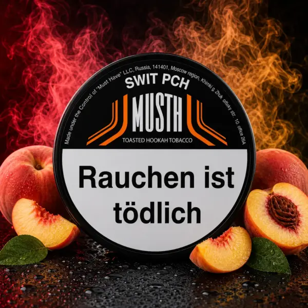 Must H SWIT PCH 125g Shisha Tabak Vollreifer, süßer Pfirsich Geschmack