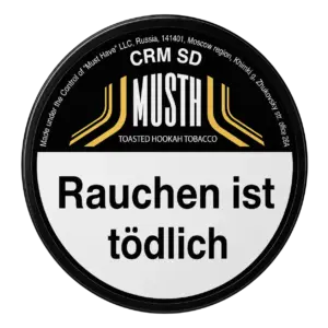 Must H CRM SD 125g Shisha Tabak Packung Verpackung Premium