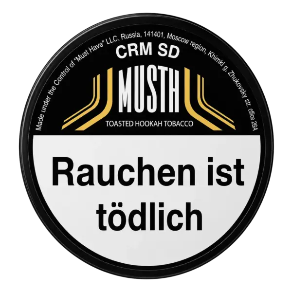 Must H CRM SD 125g Shisha Tabak Packung Verpackung Premium