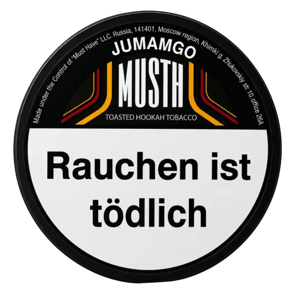 Must H JUMAMGO 125g Shisha Tabak Packung Verpackung Premium