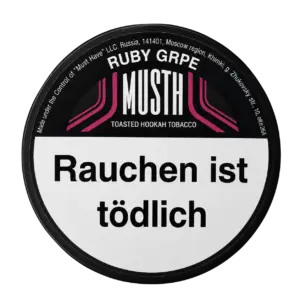 Must H RUBY GRPE 125g Shisha Tabak Packung Verpackung Premium