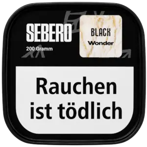 Sebero Black Wonder 200g Shisha Tabak Verpackung