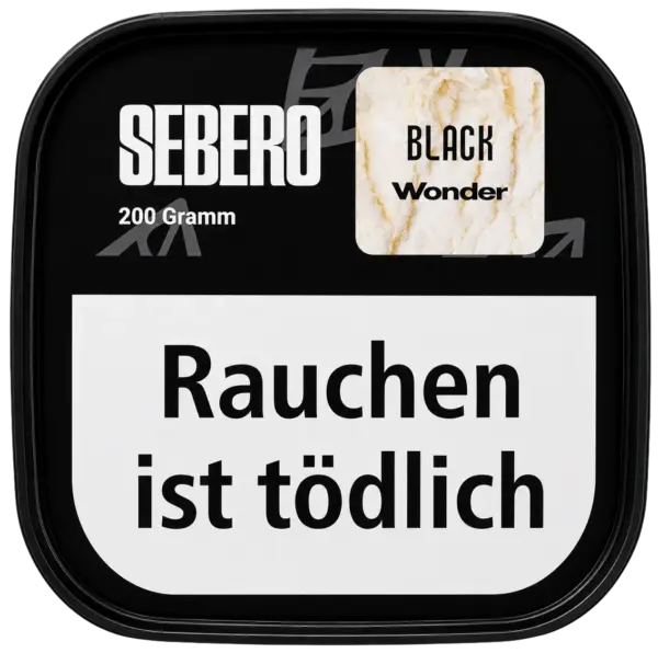Sebero Black Wonder 200g Shisha Tabak Verpackung