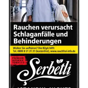 SERBETLI ISTANBUL NIGHTS 20G Shisha Tabak Packung Verpackung Premium