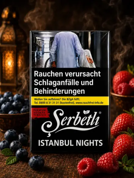 SERBETLI ISTANBUL NIGHTS 20G Shisha Tabak Beeren-Mix Geschmack