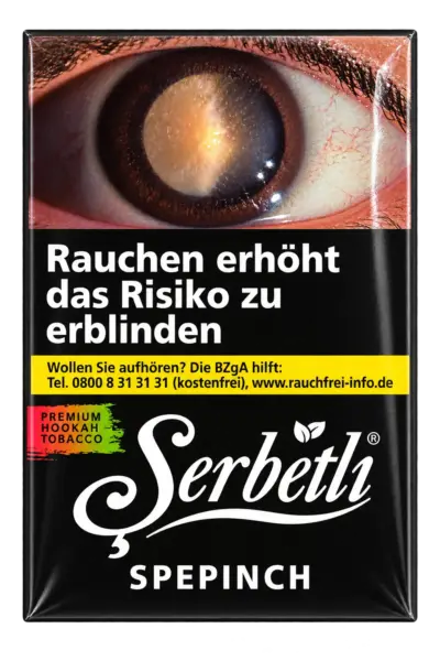 SERBETLI SPEPINCH 20G Shisha Tabak Packung Verpackung Premium