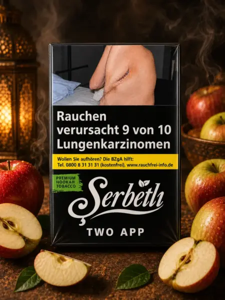 SERBETLI TWO APP 20G Shisha Tabak Doppelapfel Geschmack