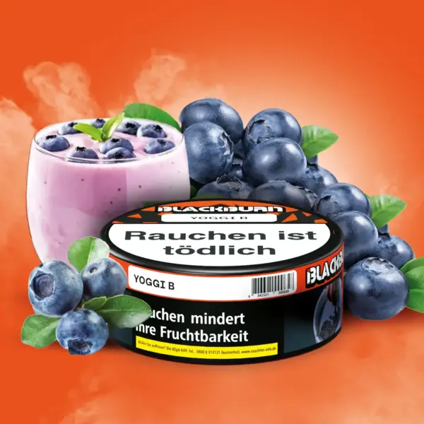 BLACKBURN YOGGI B 100g Shisha Tabak Blaubeerjoghurt Geschmack