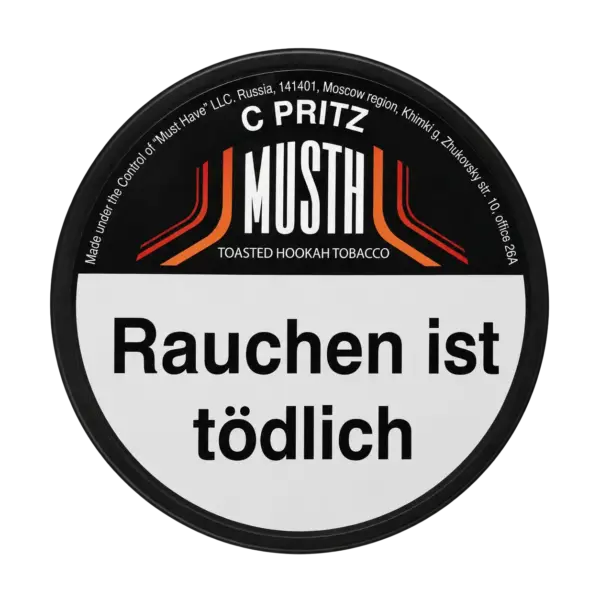 Must H C PRITZ 125g Shisha Tabak Packung Verpackung Premium