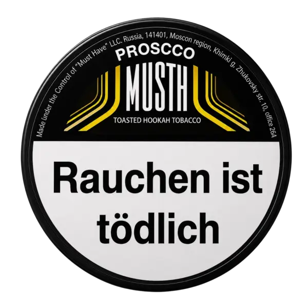 Must H PROSCCO 125g Shisha Tabak Packung Verpackung Premium