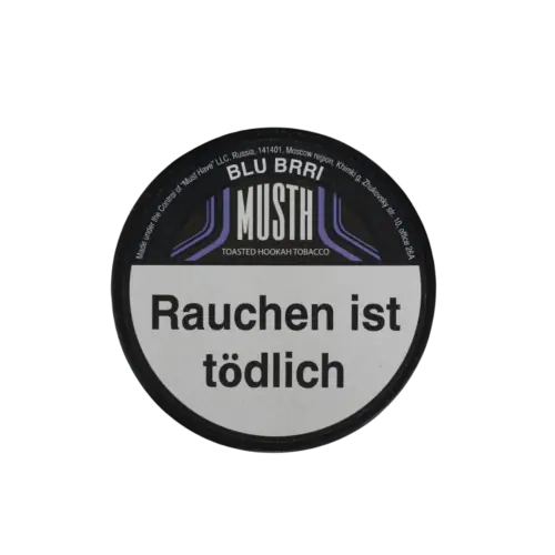Must H BLU BRRI 25g Shisha Tabak Packung Verpackung Premium