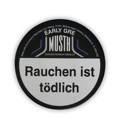 Must H EARLY GRE 25g Shisha Tabak Packung Verpackung