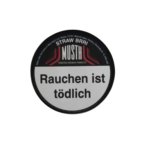 Must H STRAW BRRI 25g Shisha Tabak Packung Verpackung