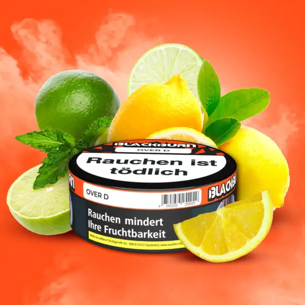 BLACKBURN OVER D 100g Shisha Tabak Zitrone-Limette Geschmack